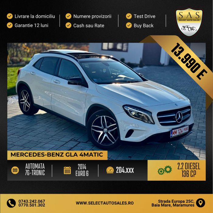 Mercedes Benz Gla200 d 4matic Automat 7g-tronic Sport - Cash sau rate