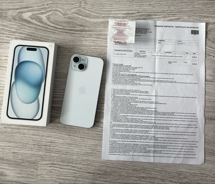 Vand iphone 15 128gb blue