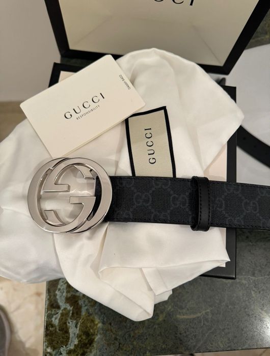 Curea originala Gucci Supreme belt with G buckle noua cu factura