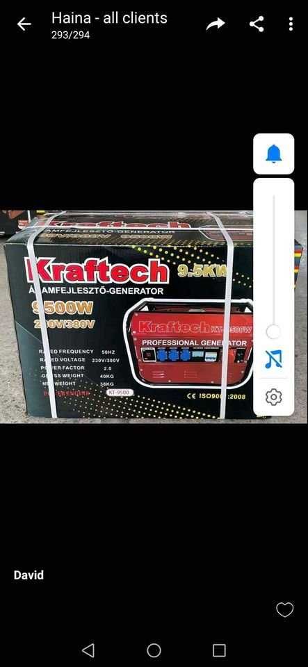 grup generator de putere 9500w kraftec