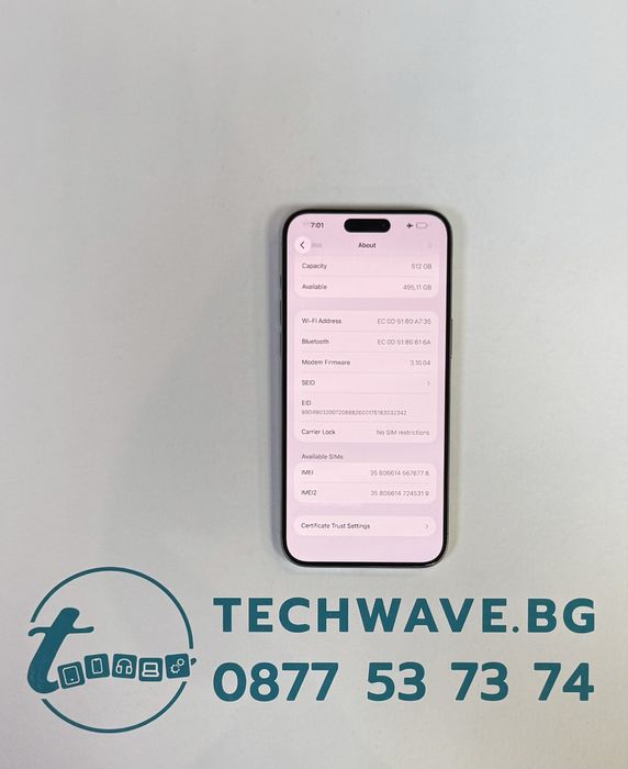 Apple iPhone 15 Pro Max 512GB Natural Titanium, втора употреба