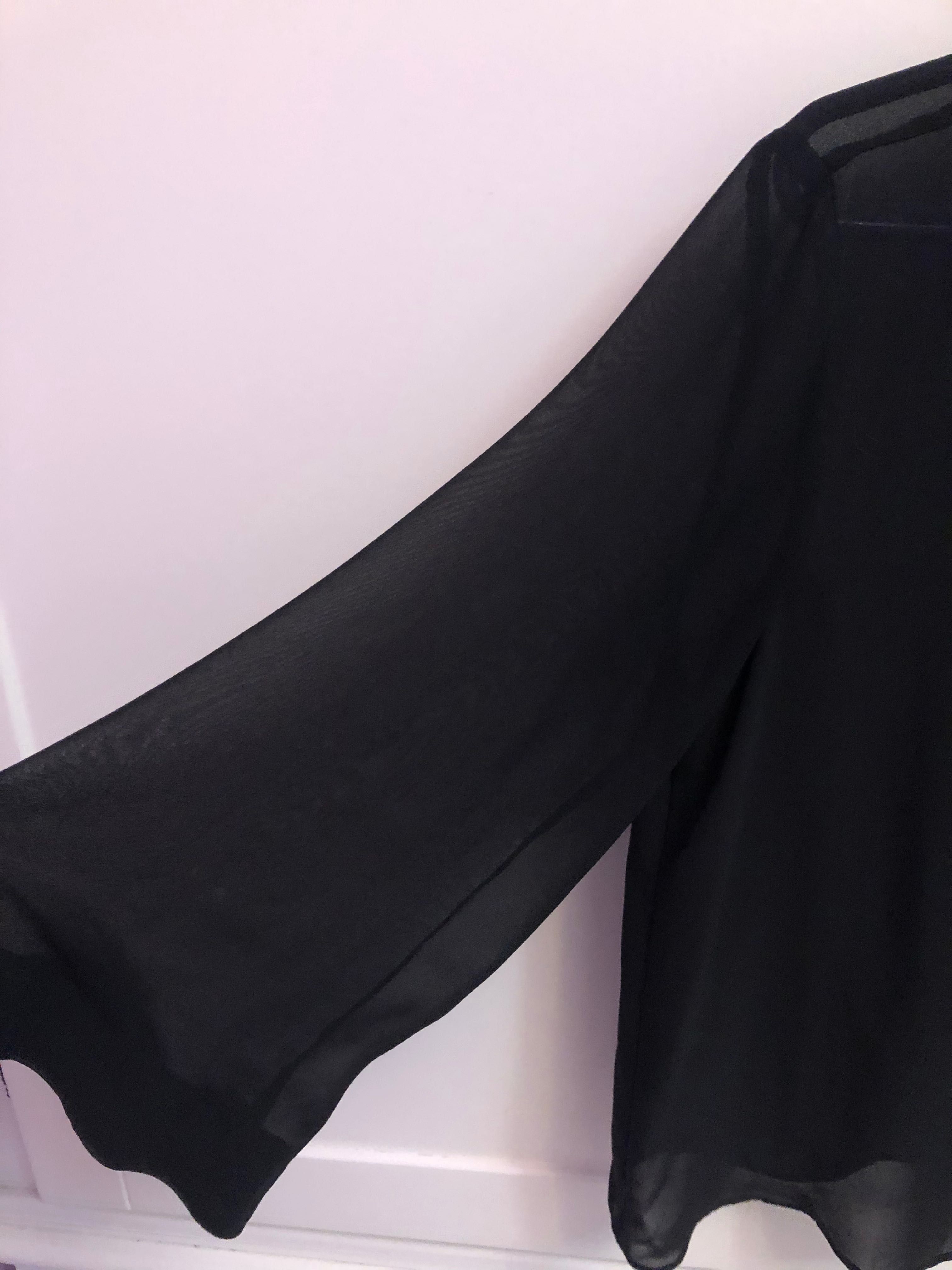 Bluza neagra din voal Zara