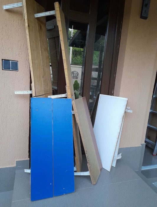 Rafturi din Lemn de Pin & PAL Melaminat – 6 Bucăți