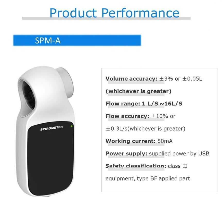 Spirometru COMTEC SPM-A digital USB  - FVC,VC, MVV