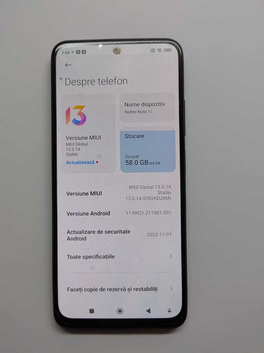 Xiaomi RedMi Note 11 4GbRam/64Gb