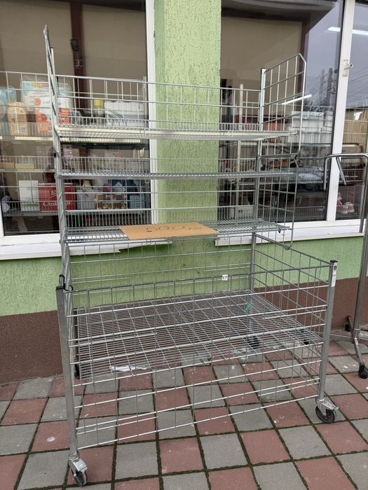 Coș-raft metalic pentru expunere