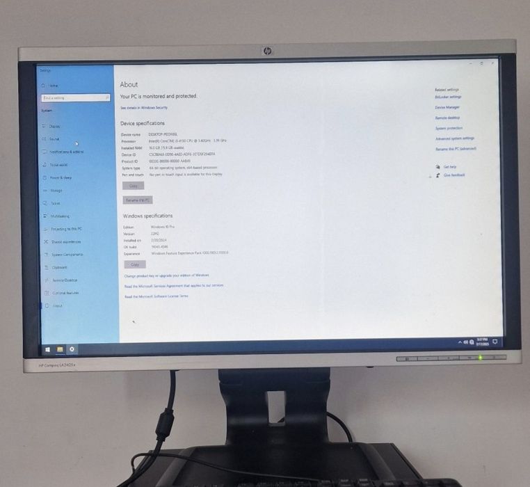 Vand moniror HP 24 inch