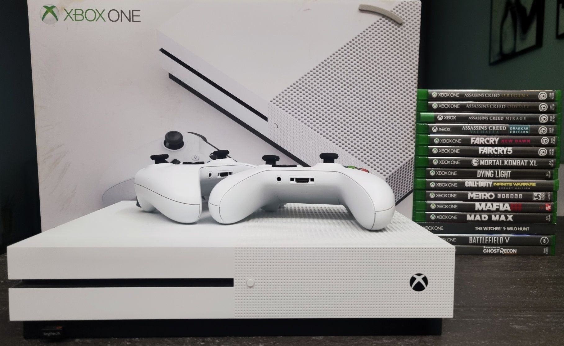 Xbox one S, 1T, 15 jocuri, 2 controlare