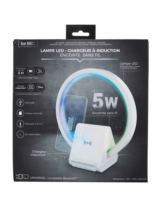 Incarcator wireless, Boxa portabila, Qi Fast Charge 15W, Bluetooth, US