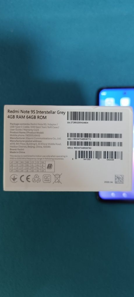 Продам смартфон Xiaomi Redmi Note 9S