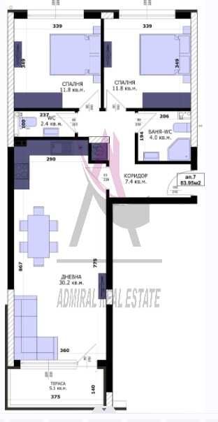 Продава се Тристаен апартамент в Варна, Кайсиева градина - 95 кв.м за 1193 €/кв.м - Снимка #2