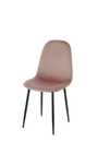 Vand 2 scaune tapitate burgundi cu picioare metalice negre
