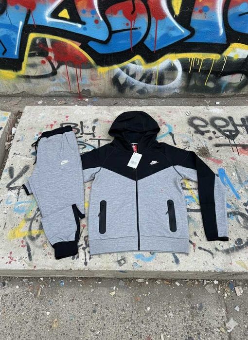 Trening Nike TECH Fleece 2024 Negru Gri Bumbac 100%