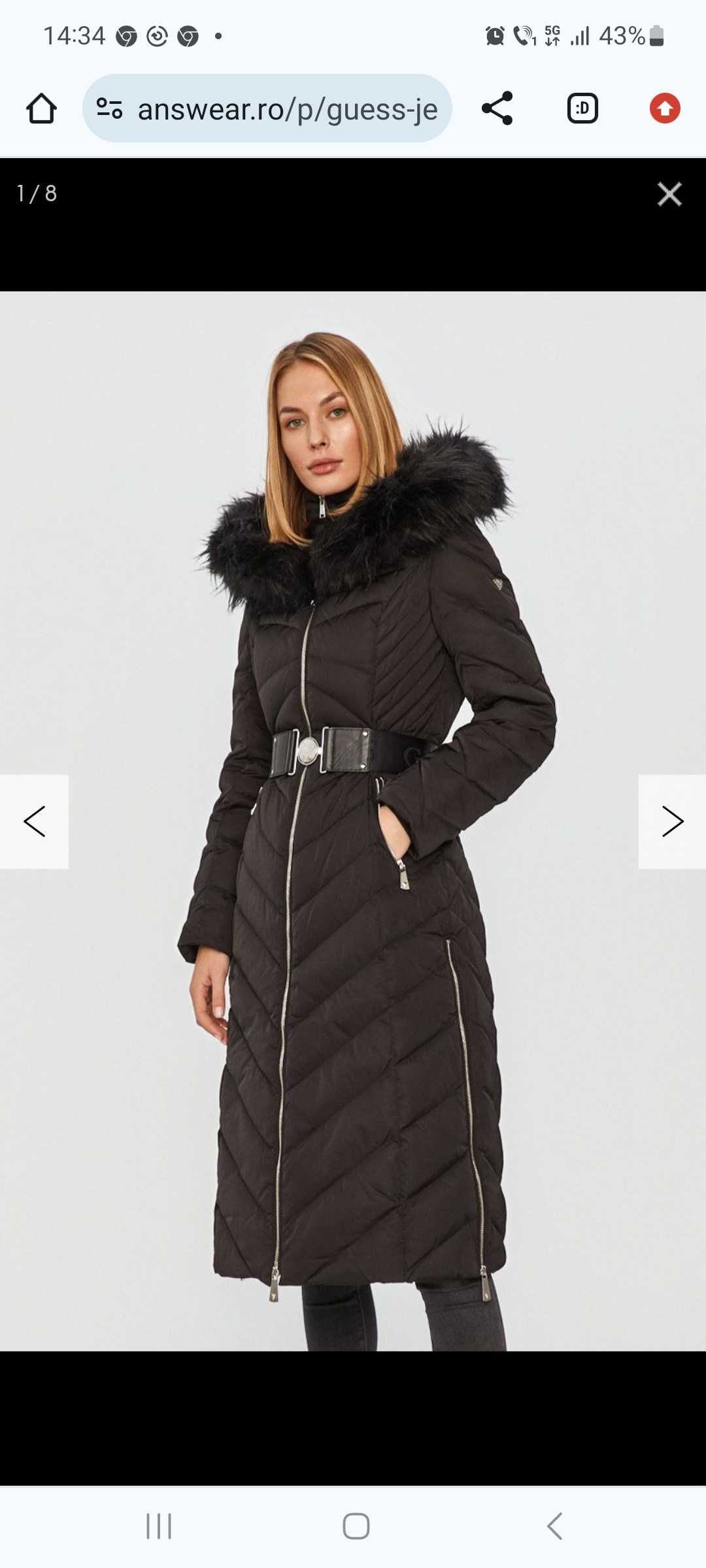 Vand geaca dama, noua, firma Guess, din puf