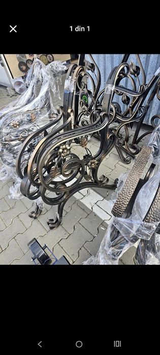 De vânzare Schelet metalic pt banca. Din țeava fin 4,5 cu 2 jumate.
