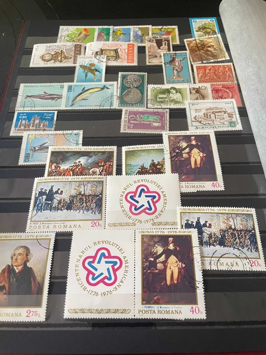Colectie 500 Timbre Romanesti (1950-1990) + Bancnote Eclipsa