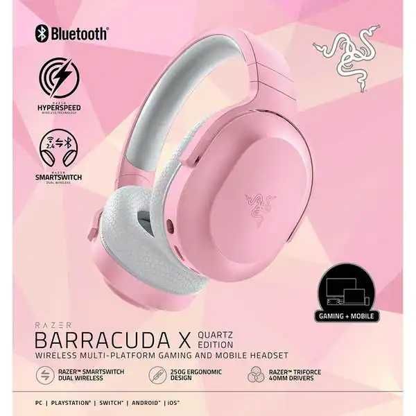 Casti Gaming Wireless RAZER Barracuda X USB Bluetooth Roz Pink Sigilat