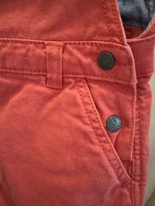 Sarafan de blugi rosu caramiziu Fat Face UK 5-6 ani