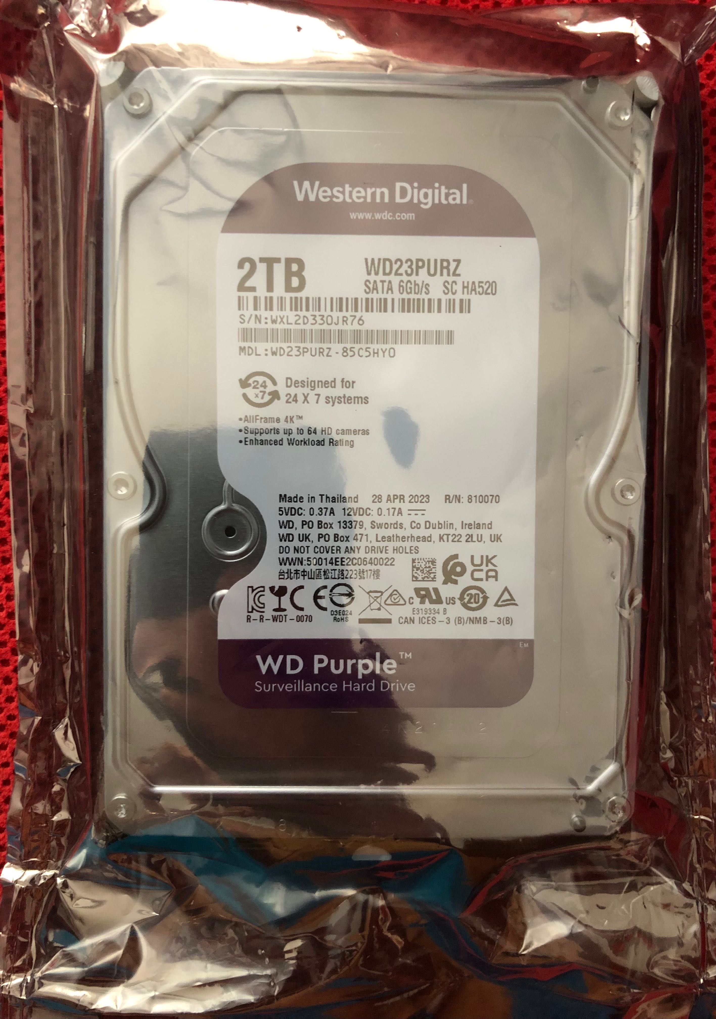 Hard disk western digital wd purple