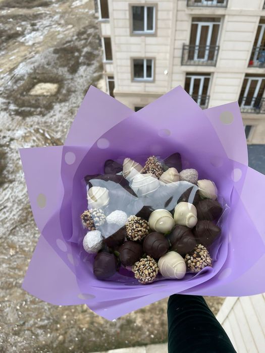 Клубника в шоколаде Подарок Букеты Сладкий Шымкент Доставка Купить