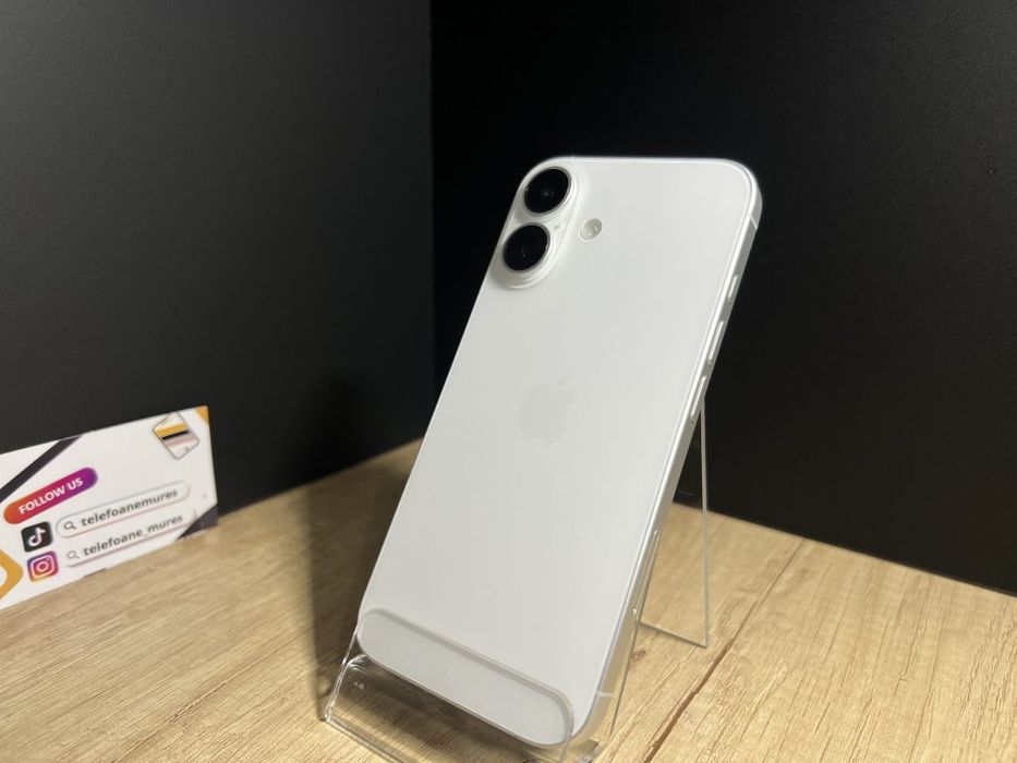 Iphone 16 128Gb White Second-Hand 3 ani garanție, Telefoane Mures