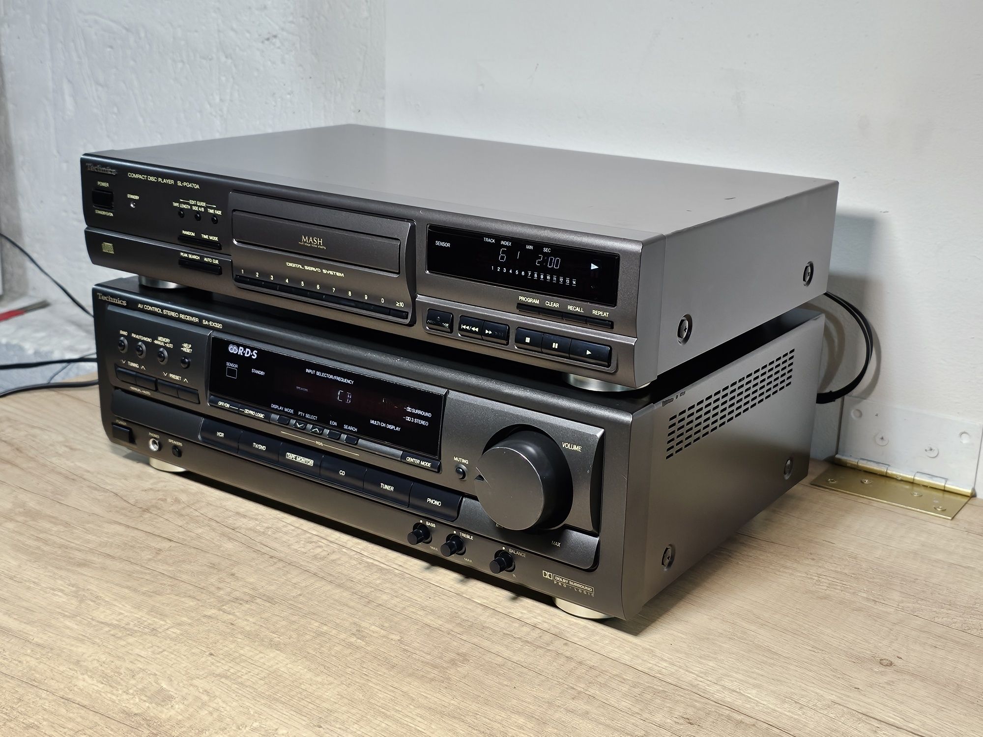 receiver TECHNICS sa-ex320, cd player SL-PG470A ,linie audio