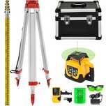 Kit laser verde rotativ Vevor 500m+1.65m Trepied din aluminiu , rigla