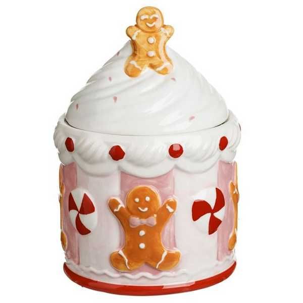 Коледен буркан за бисквитки Mercado Trade, Коледна къщичка или Мъфин