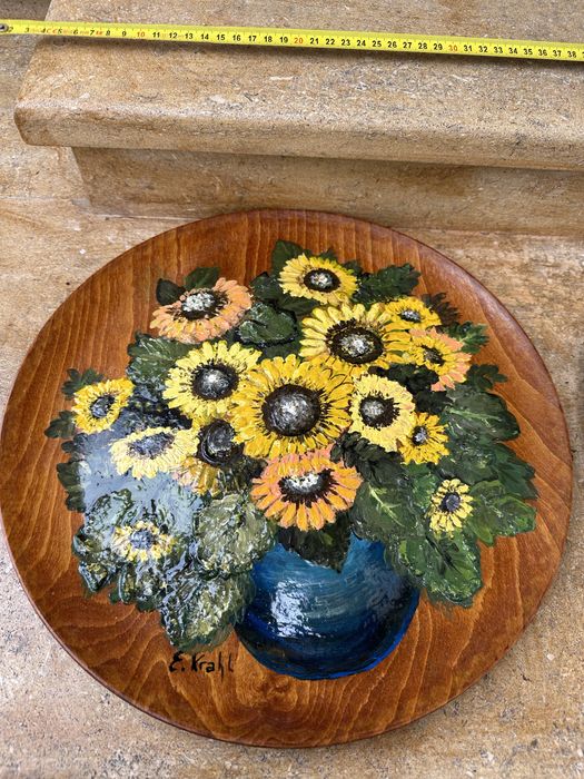 Pictura/tablou ulei pe lemn semnat