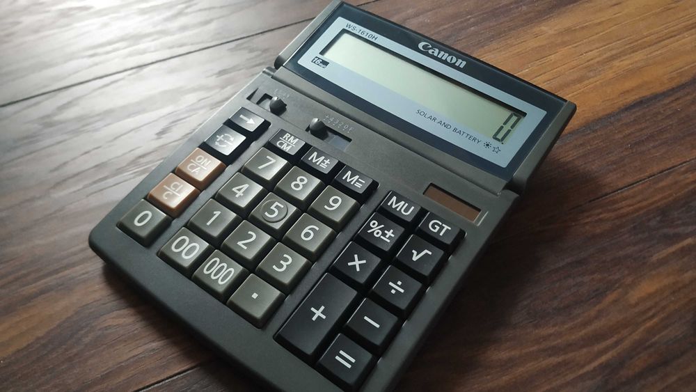 Canon Соларен калкулатор WS-1610H, 16-разряден, черен