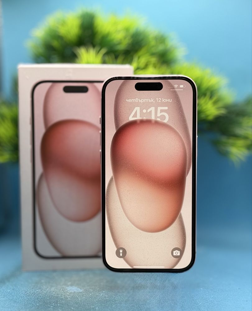 ГАРАНЦИОНЕН!!! Apple iPhone 15, 128GB, 5G, Pink