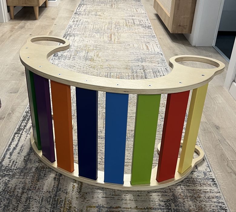 Balansoar din lemn Curcubeu Multifunctional Rainbow