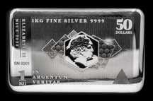 Lingou argint 1 kg 1000 g Presburg Mint 999.9