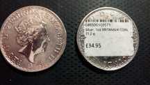 schimb/vand Moneda Argint BRITANNIA 31g