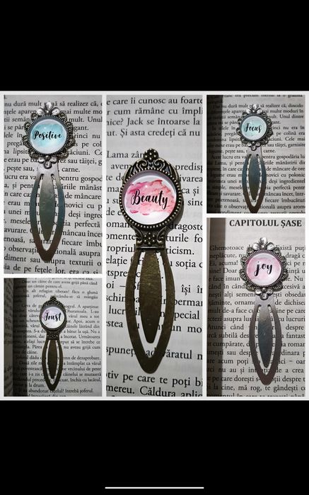 Semn de carte handmade tip cabochon