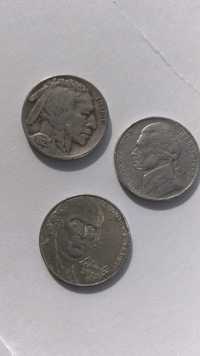 5 цента.Сащ от трите разновидности 1929,1992 и2015 Денвър.Една малка к