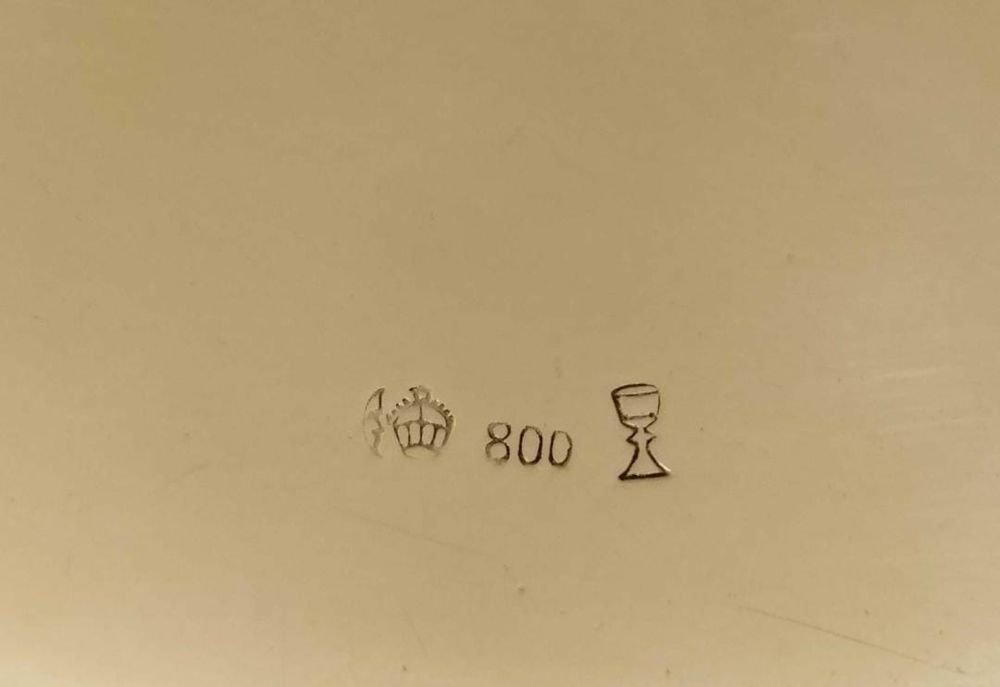 Fructiera farfurie bol Argint 800 masiv , tava , Otto Wolter Germania