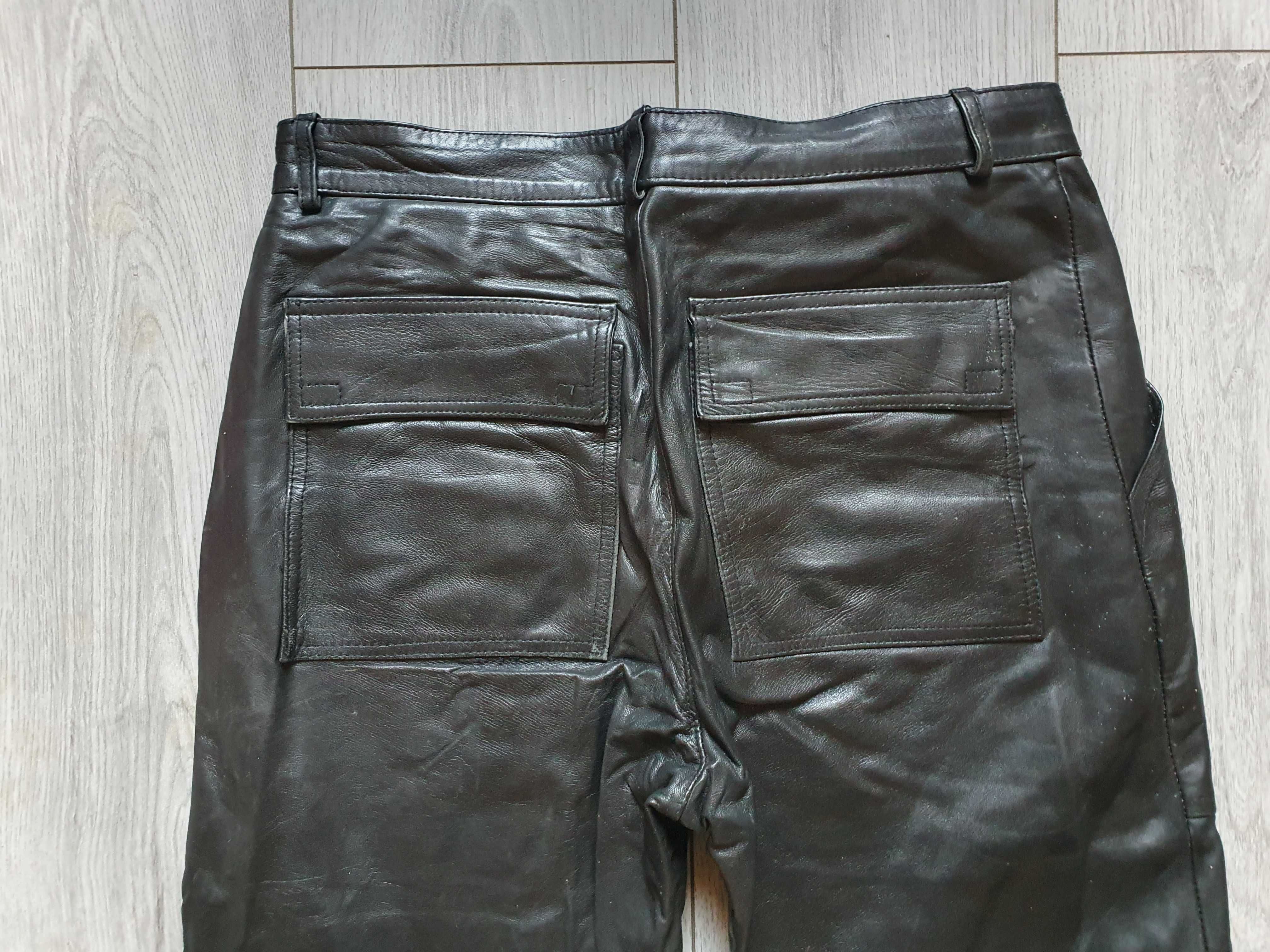 Pantaloni de piele ARIZONA (rock, motor) - Marimea 46 (Talie 81 cm)