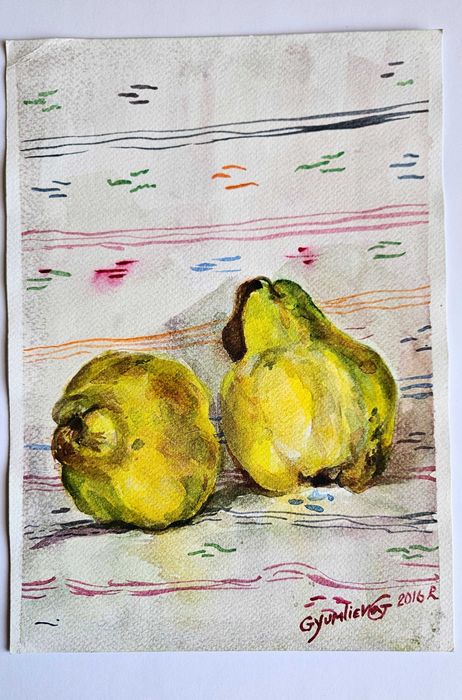 Картина "Дюли" акварел