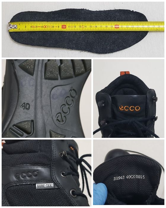 Ghete ECCO Gore-Tex, piele naturală Nubuck, munte, trekking nr 40 EU