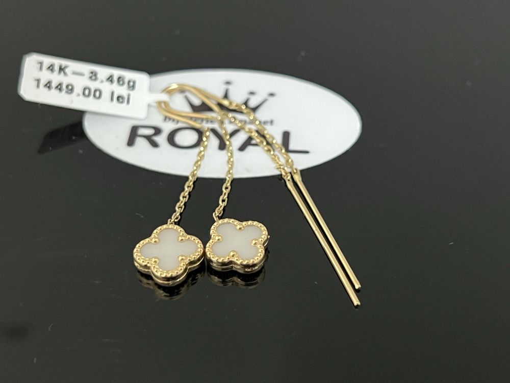 Bijuteria Royal CB : Cercei dama aur nou 14k 3,46gr