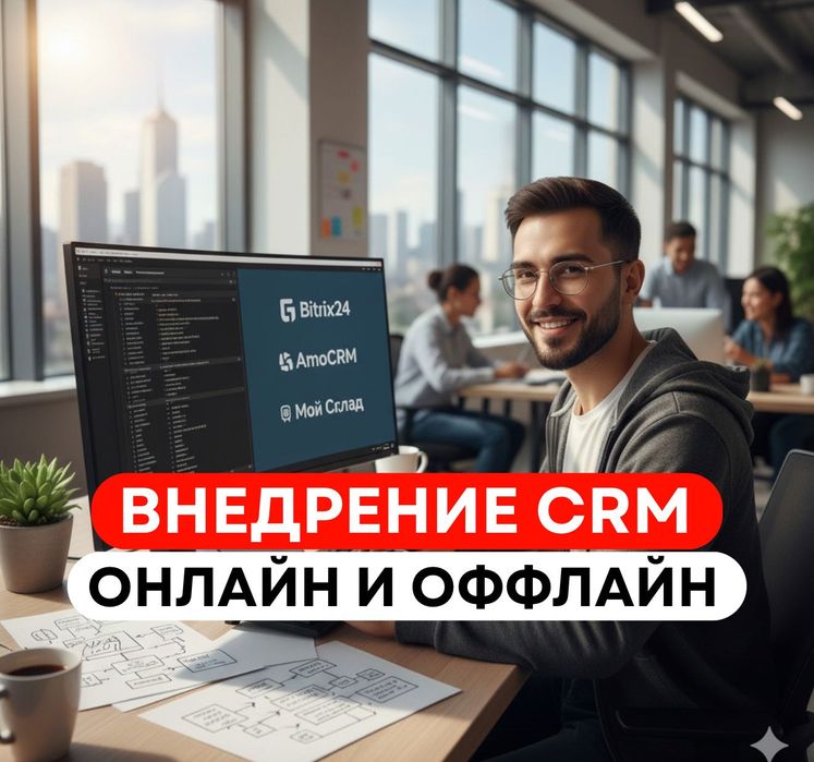 CRM Алматы и Астана. Внедрение и обучение AmoCRM, Bitrix24