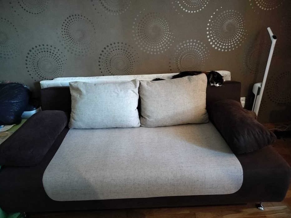 Canapea extensibilă KringX Drammen, maro – stare foarte bună