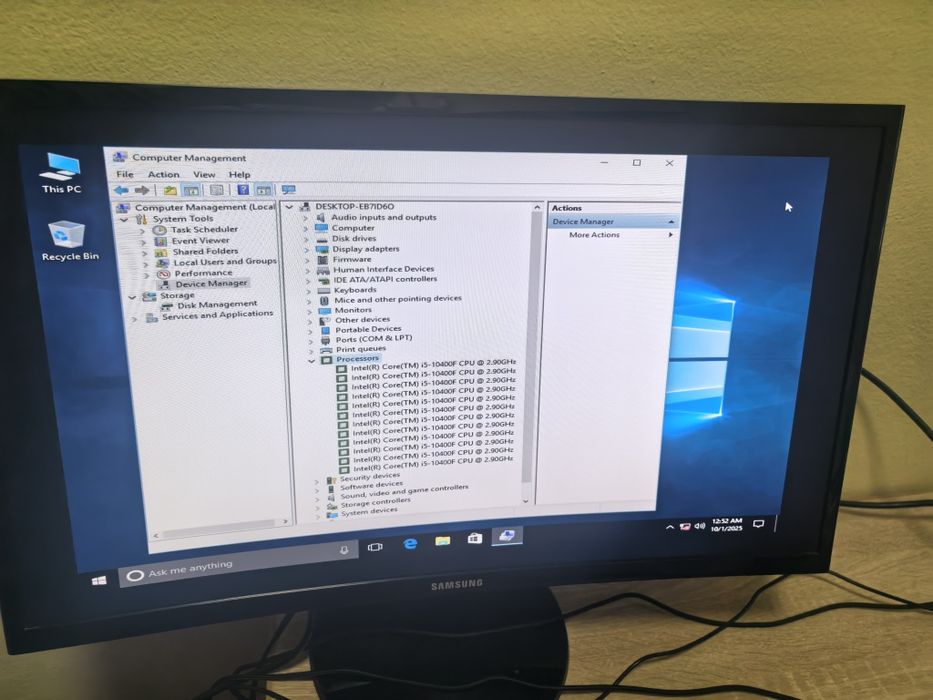 Kit i5 10400f placa baza și memorie ram 2X8=16g 3000mh rgb