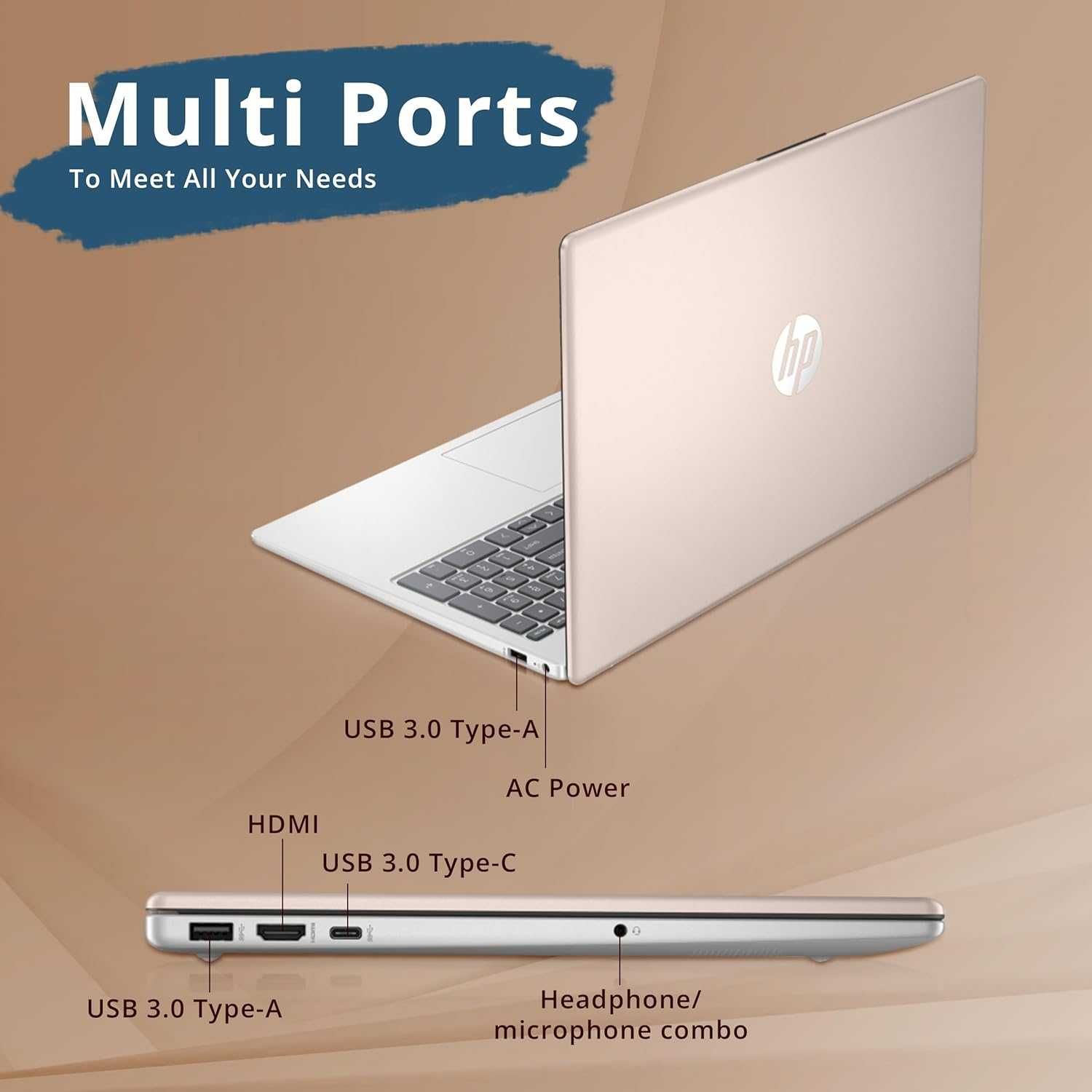 HP 15.6" FHD AMD Ryzen 5 7520U, 8GB LPDDR5 RAM, 256GB SSD