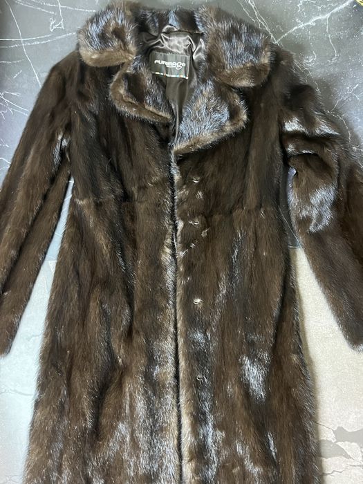 Норковая шуба в стиле польто