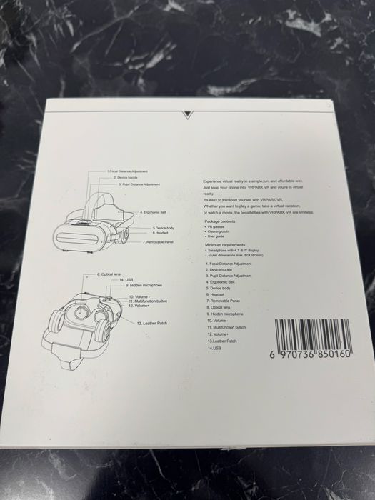 Ochelari VR VRPark – Noi, Neutilizați – Cu Cutie