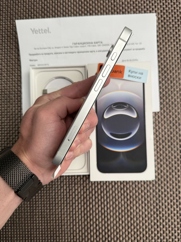 ‼️Нов•iphone 16е ЛИЗИНГ 37лв/м айфон White 16е