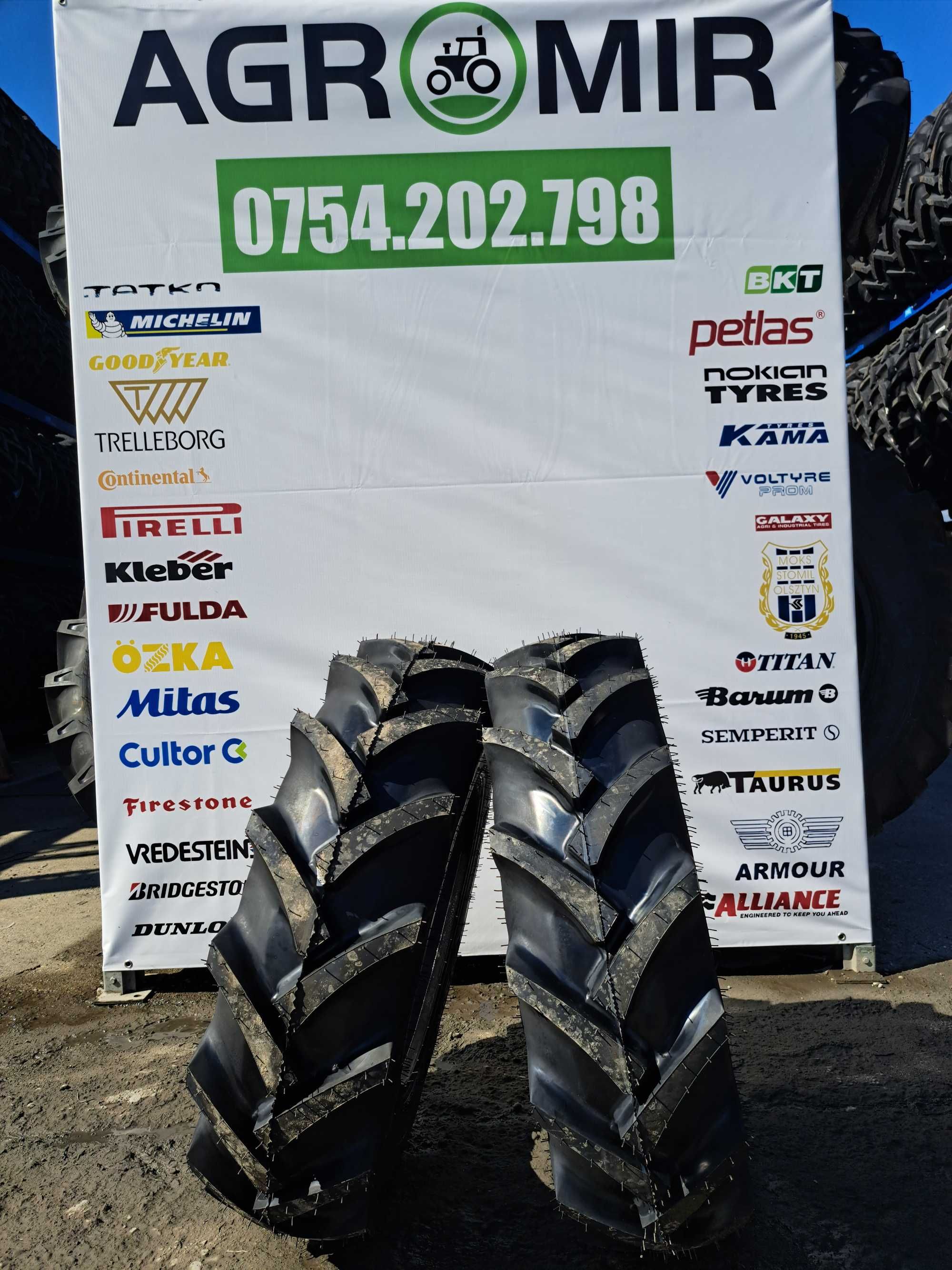 11.2-20 cu 8 pliuri cauciucuri noi pentru tractor fata marca OZKA