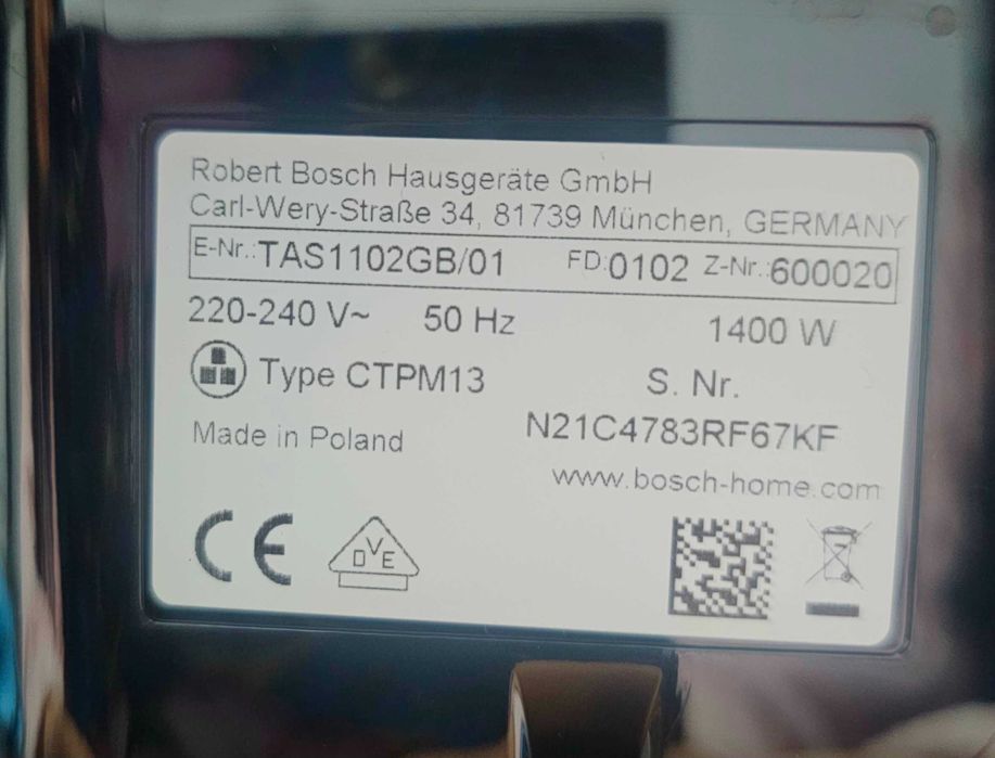 Aparat de cafea Tassimo Bosch